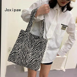 Vintage Print Canvas Shoulder Bag Large Capacity Tote Bag Women Casual Handbag
