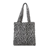 Vintage Print Canvas Shoulder Bag Large Capacity Tote Bag Women Casual Handbag