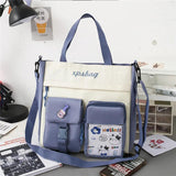 Waterproof Canvas Handbags Shoulder Bag Women's Casual Tote Bag