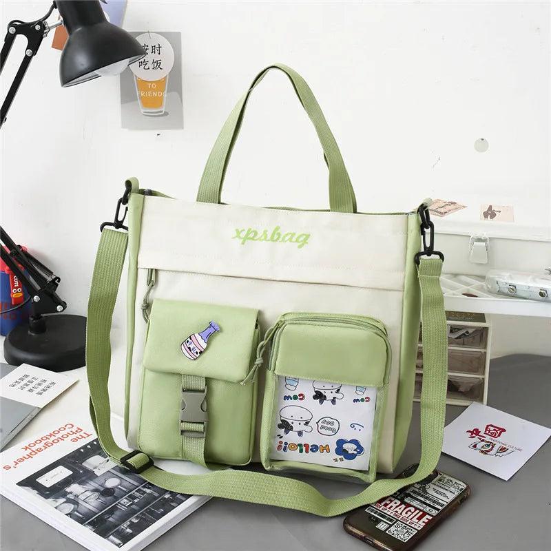 Waterproof Canvas Handbags Shoulder Bag Women's Casual Tote Bag