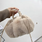 Fluffy Plush Tote Shoulder Bag for Women