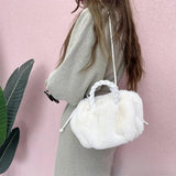 Fluffy Plush Tote Shoulder Bag for Women