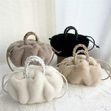 Fluffy Plush Tote Shoulder Bag for Women
