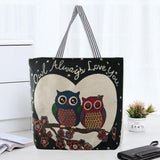 Canvas Shoulder Bag Large Tote Embroidered Vintage Handbag Student School Bolsos