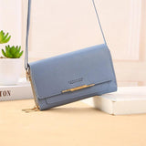 Ladies Wallet Messenger Bag High-end Solid PU Square Shoulder Bag