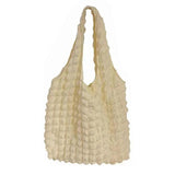 Women Pleated Shoulder Bag Large Capacity Female Handbag