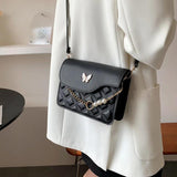 Rhombus Solid Handbag Retro Messenger Bag Casual Shoulder Small Square Bag