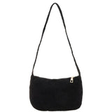 Soft Winter Fluffy Shopper Bag Women's Bag Corduroy Solid Shoulder Underarm Bags
