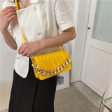 Pleated Women Bag Chain Handbag Crossbody Bag