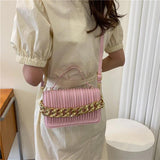 Pleated Women Bag Chain Handbag Crossbody Bag