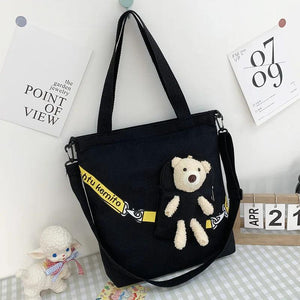 Canvas Messenger Bag Student Chain Shoulder Tote Large Capacity