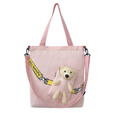 Canvas Messenger Bag Student Chain Shoulder Tote Large Capacity