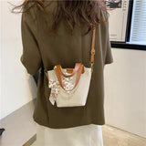 Retro Bucket Bag Texture Shoulder Messenger Bag