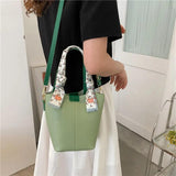 Retro Bucket Bag Texture Shoulder Messenger Bag