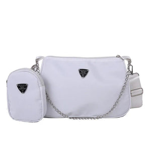 Retro Crossbody Bags Chain Shoulder Bags Solid Handbags