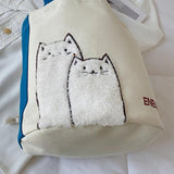 Girl Cartoon Melody Shoulder Bag Canvas Lunch Bag Handbag