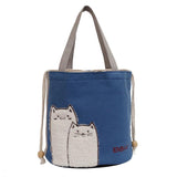 Girl Cartoon Melody Shoulder Bag Canvas Lunch Bag Handbag