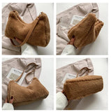 Winter Furry Underarm Bag Casual Women Shoulder Bags