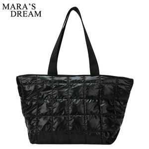 Mara's Dream Lattice Pattern Big Shoulder Space Cotton Handbag Woman