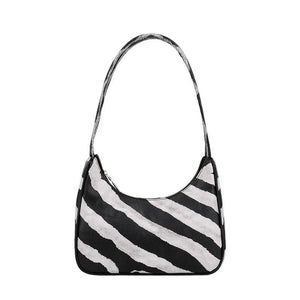 Vintage Leather Animal Pattern Shoulder Bag