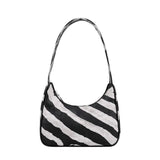 Vintage Leather Animal Pattern Shoulder Bag