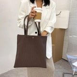 Texture Girl Tote Bag Large Capacity Shoulder Bag Women's Handbag