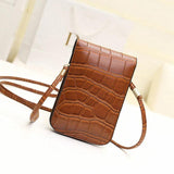 Women PU Leather Messenger Bag Cellphone Pouch Crossbody Shoulder Bag Handbag