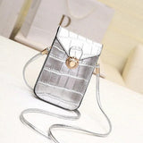 Women PU Leather Messenger Bag Cellphone Pouch Crossbody Shoulder Bag Handbag