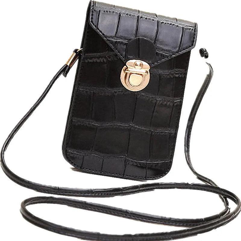 Women PU Leather Messenger Bag Cellphone Pouch Crossbody Shoulder Bag Handbag