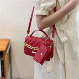 Spring Retro Small Bags Female Diamond Crossbody Bag