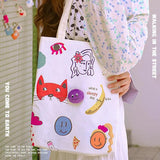 Canvas Tote Bag Handbag One Shoulder Bag Spring Tide Model Borse Bags