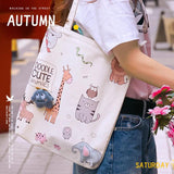 Canvas Tote Bag Handbag One Shoulder Bag Spring Tide Model Borse Bags