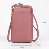 Large Capacity Phone Purse for Women PU Leather Small Crossbody Bag