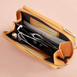 Large Capacity Phone Purse for Women PU Leather Small Crossbody Bag