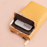 Large Capacity Phone Purse for Women PU Leather Small Crossbody Bag