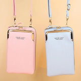 Large Capacity Phone Purse for Women PU Leather Small Crossbody Bag