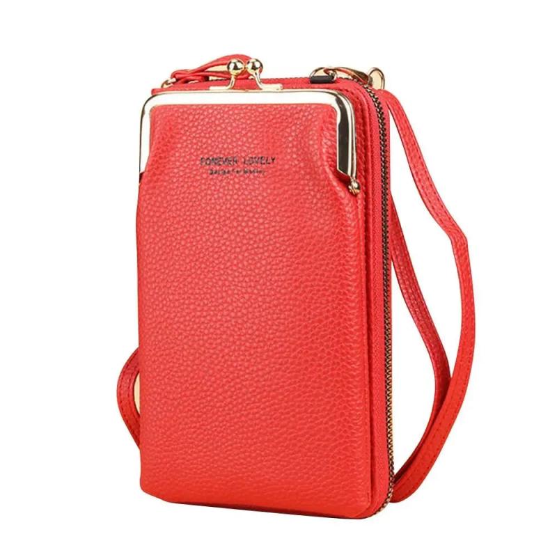 Large Capacity Phone Purse for Women PU Leather Small Crossbody Bag
