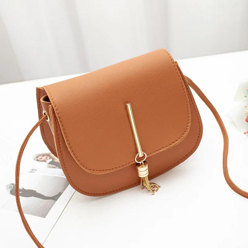Tassel Crossbody Bag for Women Small Flap Messenger Bag