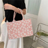 Lace Jacquard Shoulder Bag - Large Capacity Casual Tote