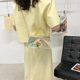 Colorful Jelly Pack Handbag Women's Chain Shoulder Messenger Bag