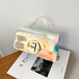 Colorful Jelly Pack Handbag Women's Chain Shoulder Messenger Bag