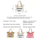 Women Vacation Style Shoulder Bag Large Capacity Beach Tote Bag