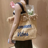 Women Vacation Style Shoulder Bag Large Capacity Beach Tote Bag