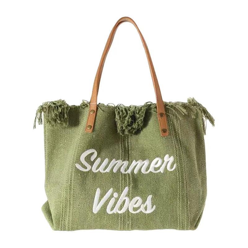 Women Vacation Style Shoulder Bag Large Capacity Beach Tote Bag