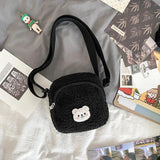 Harajuku Style Shark Bag Monochrome Mini Messenger Handbag