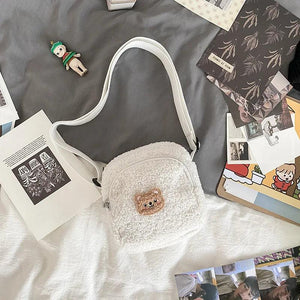 Harajuku Style Shark Bag Monochrome Mini Messenger Handbag