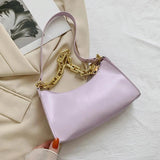 French Style Shoulder Bags for Women PU Leather Armpit Purse