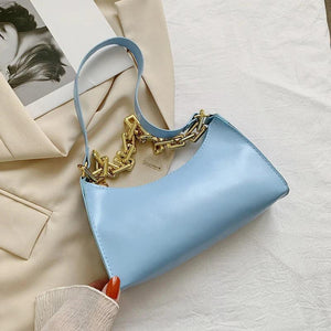 French Style Shoulder Bags for Women PU Leather Armpit Purse