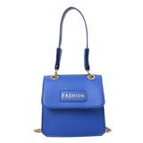 Women's Leather Square Crossbody Bag with Flap Cover