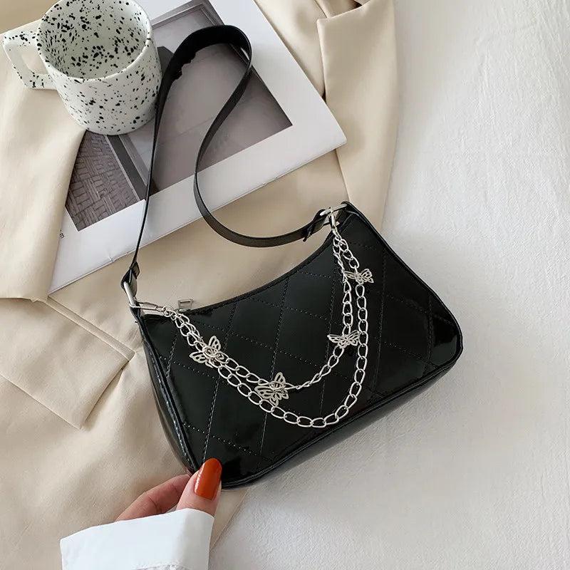 Butterfly Chain Shoulder Underarm Bag Vintage Mini Purse Handbag
